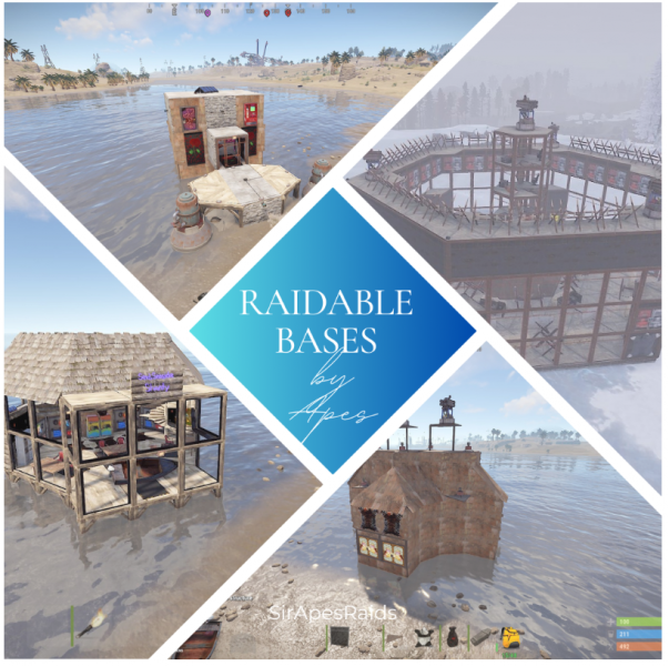 Raidable Bases by Apes (150+ Pack) All Tiers